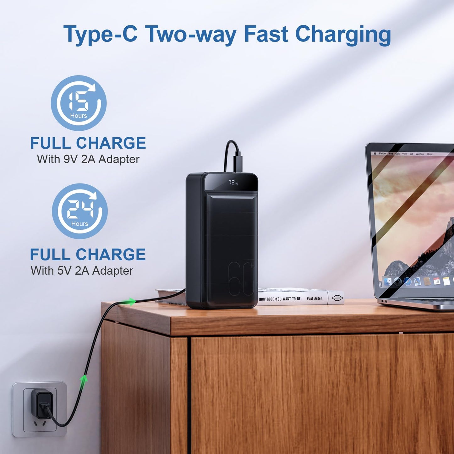 60000mAh Fast Charging Power Bank for Travel