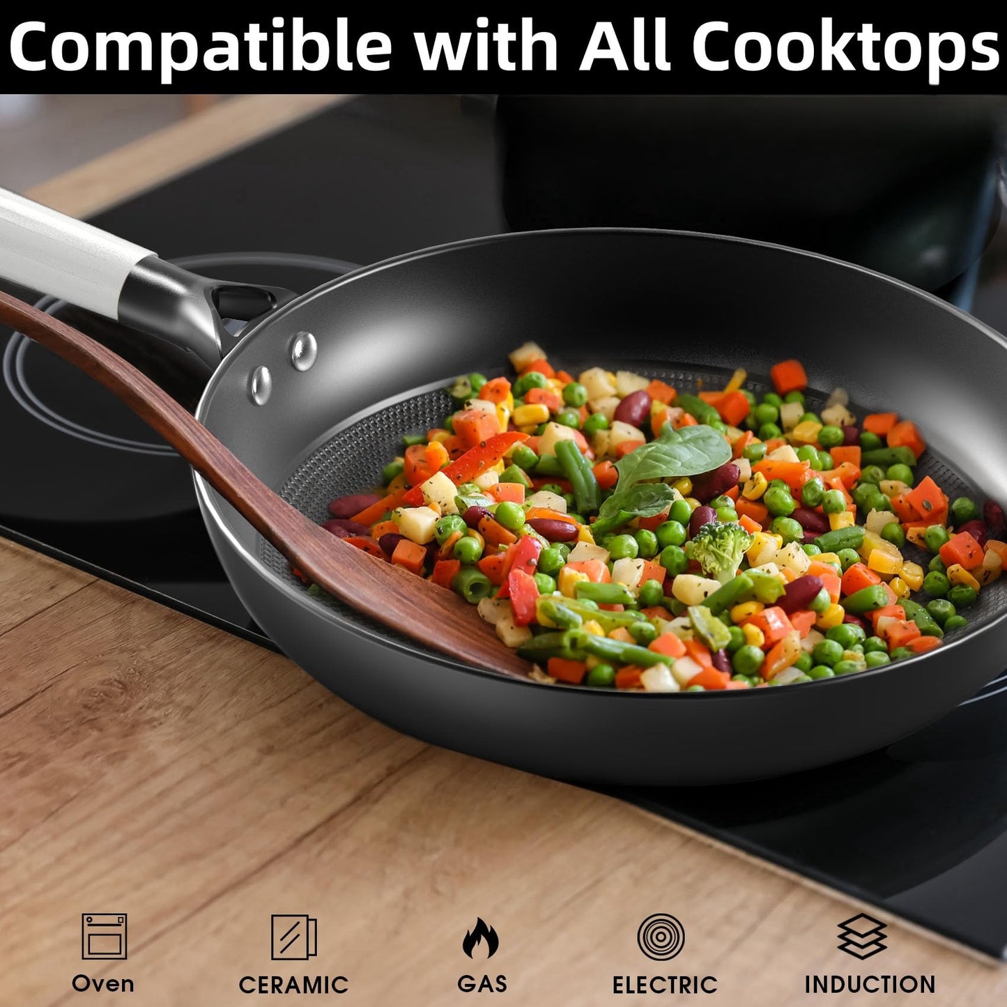 12 Inch Nonstick Frying Pan with Removable Handle