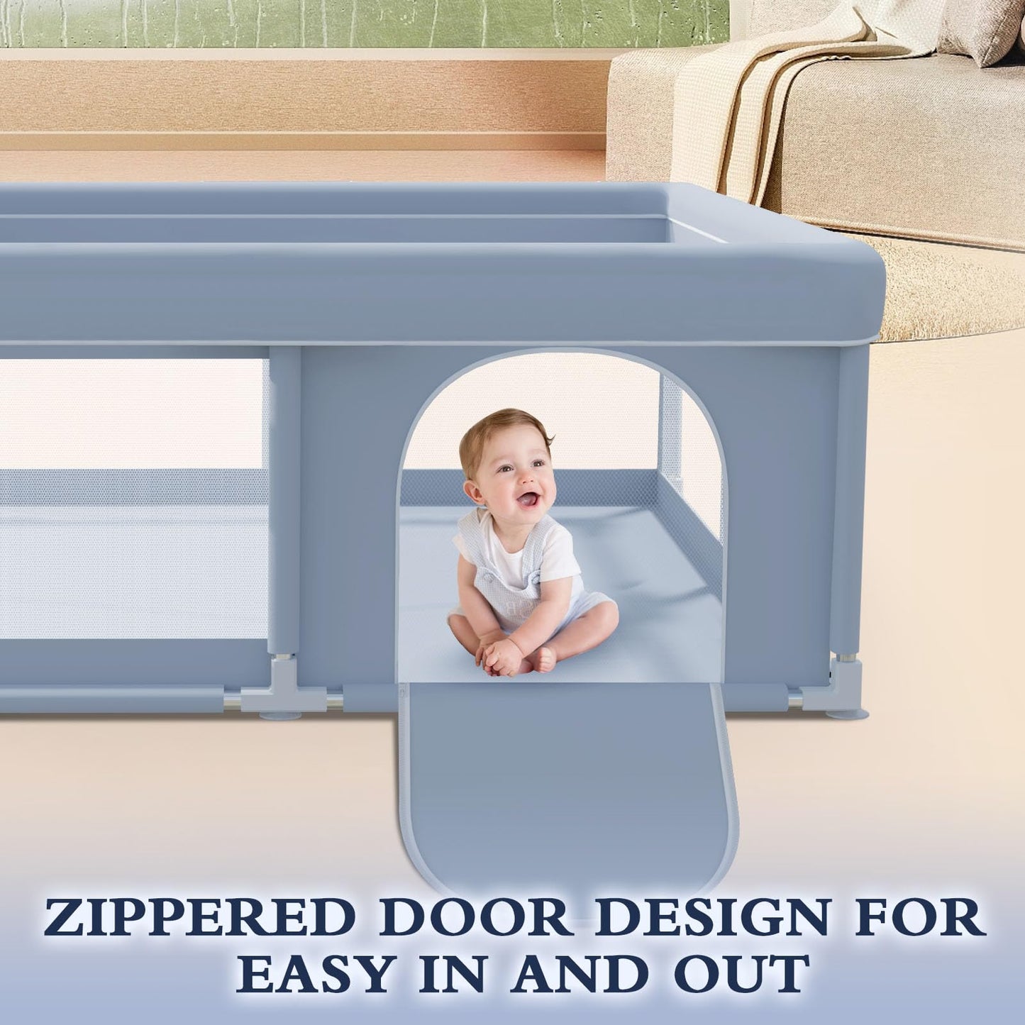 Baby Playpen 50x50 Inch for Indoor & Outdoor