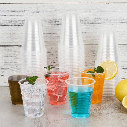 YEEHAW 100-Pack 7 oz Clear Plastic Cups