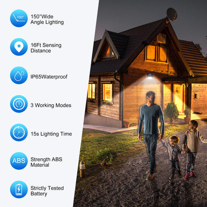 Solar Lights Outdoor [6Pack/3Modes], Solar Security Lights Solar Motion Sensor Lights Wireless Waterproof Outdoor Lights for Garden Fence Patio Garage