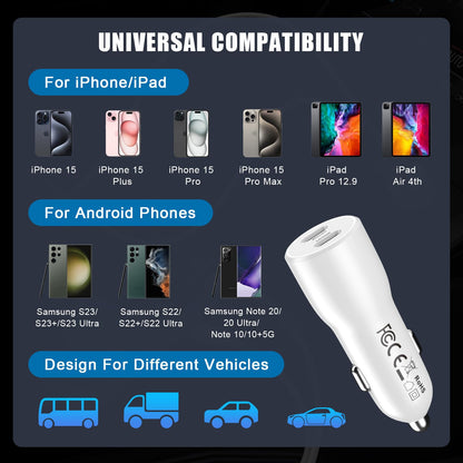 USB C Car Charger 40W Dual 2 Pack