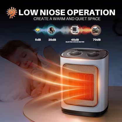 Kismile Portable Electric Space Heater with Thermostat