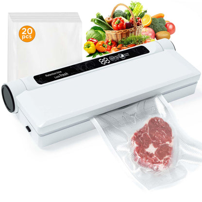 Vacuum Sealer with 20 Bags, Dual Use