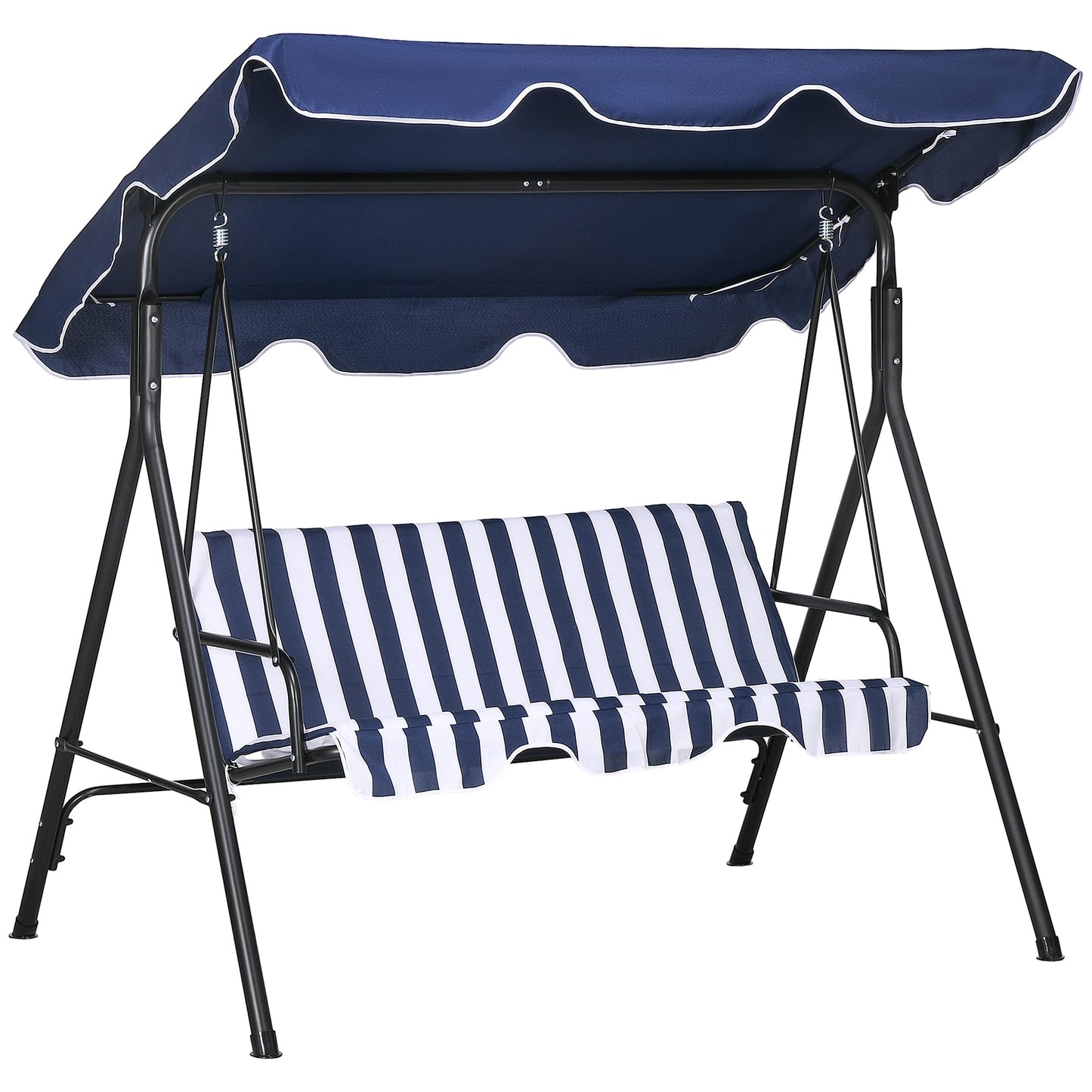 Outsunny 3-Seat Patio Swing Chair with Canopy