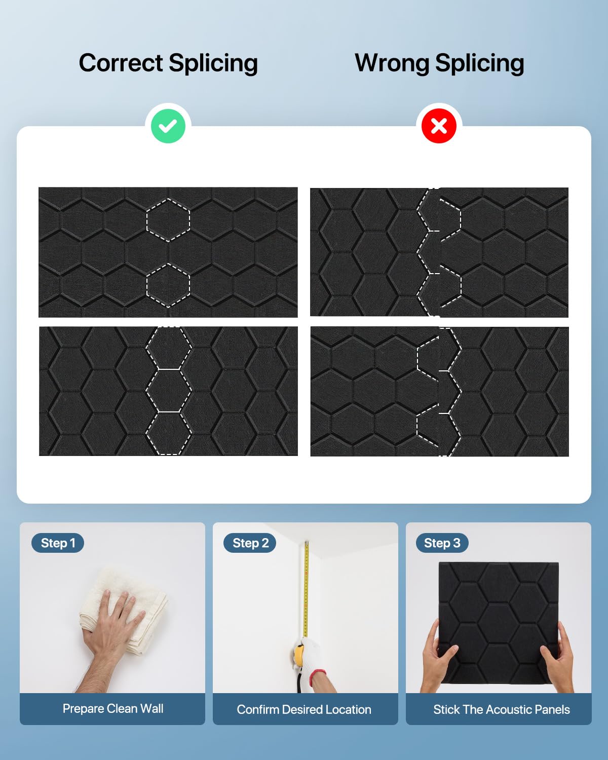 Acoustic Soundproof Foam Panels 18 Pack 12"x12"