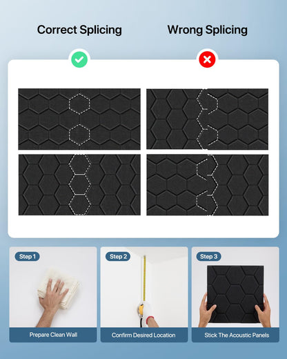 Acoustic Soundproof Foam Panels 18 Pack 12"x12"