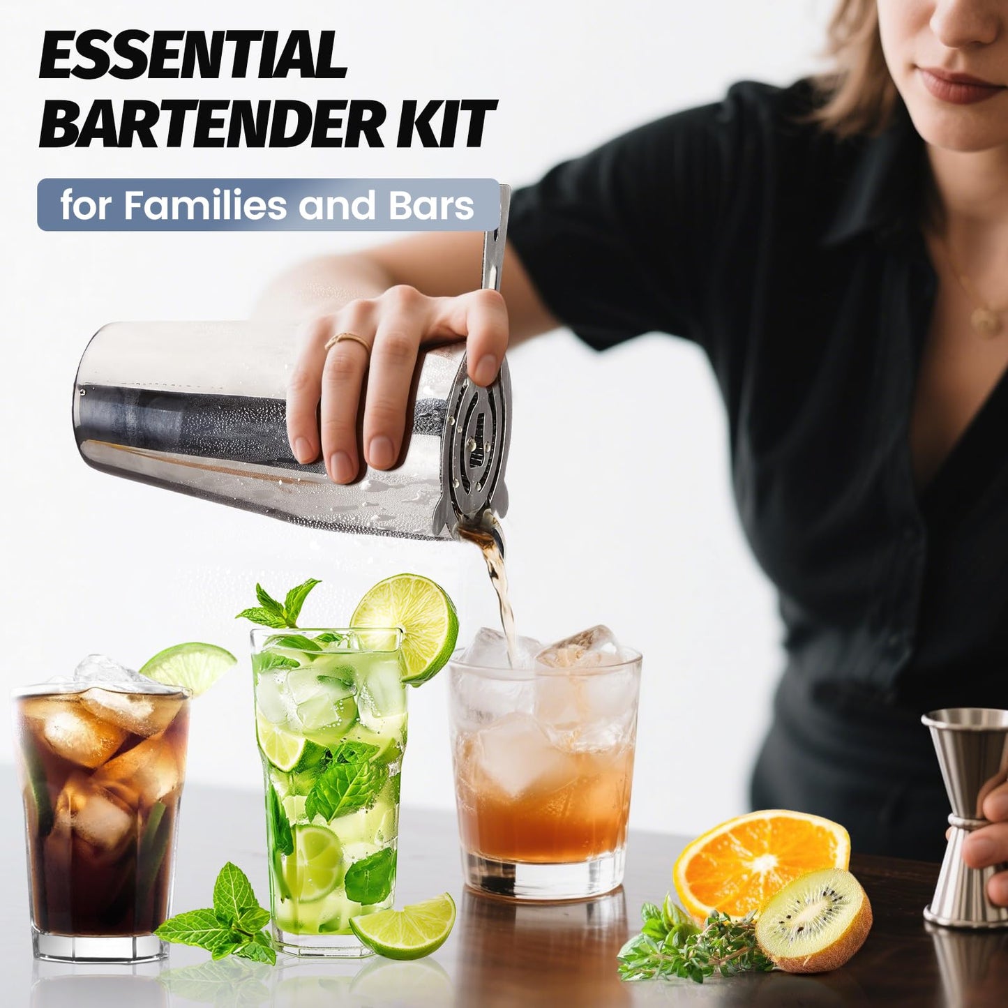 13-Piece Cocktail Shaker Set with Tools