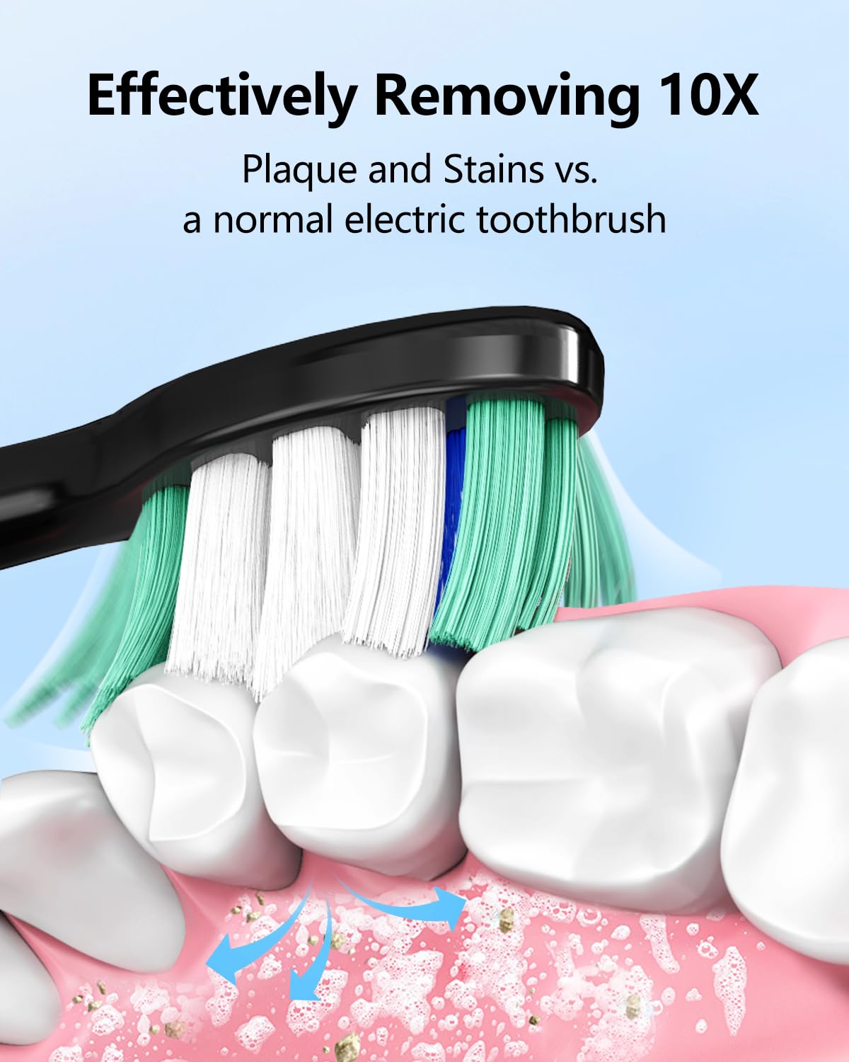 Electric Toothbrush with 8 Heads and Travel Case
