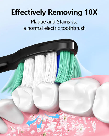 Electric Toothbrush with 8 Heads and Travel Case
