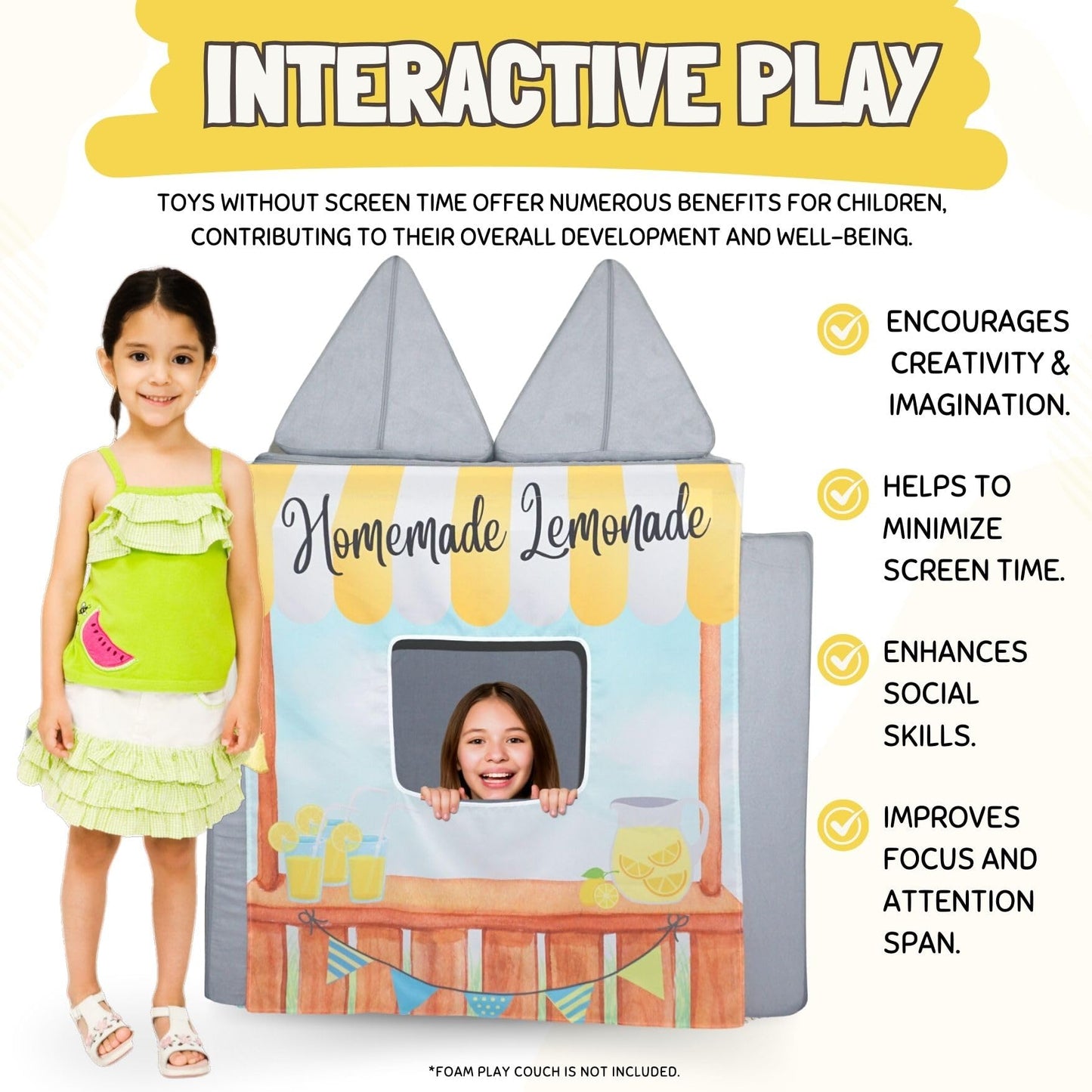 Kids Foam Sofa Play Panel - Lemonade Stand