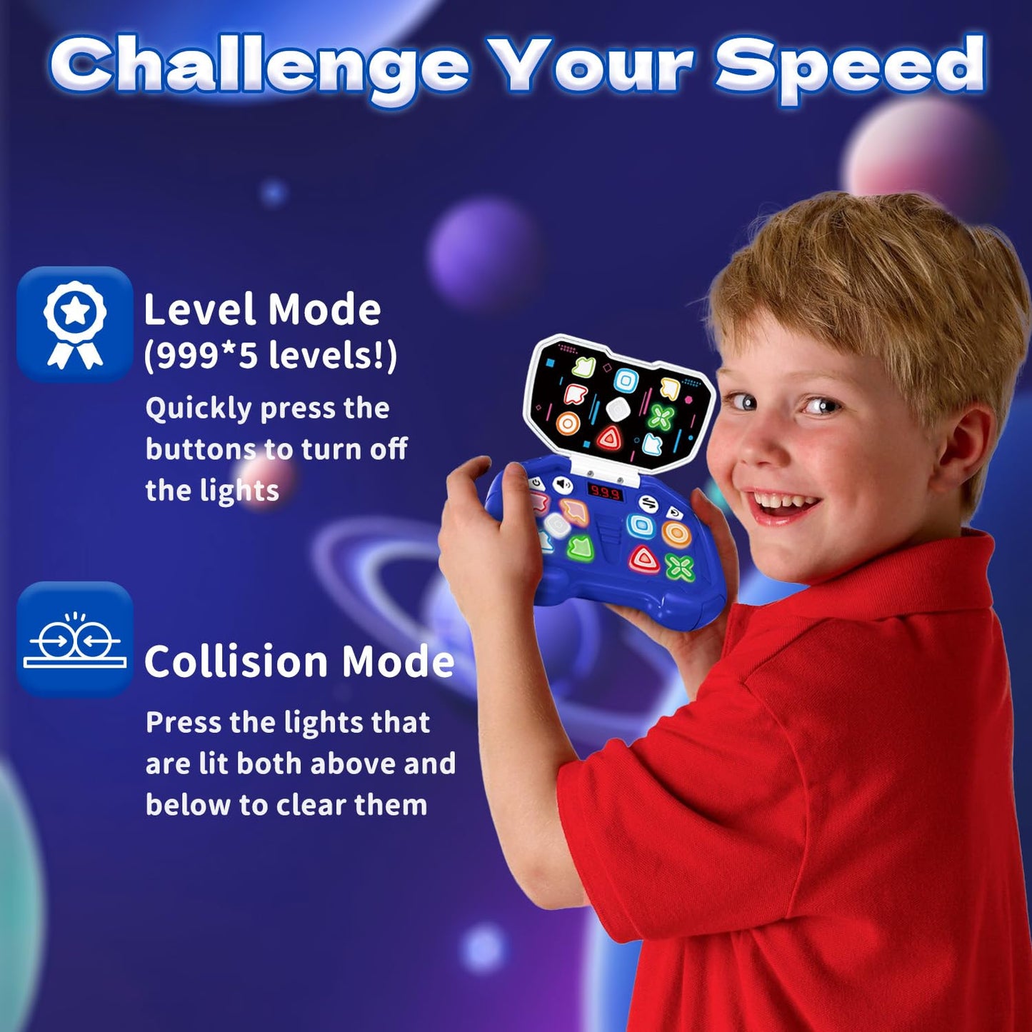 Handheld LED Puzzle Game for Kids 3-12