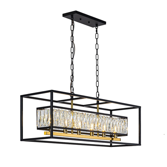 6-Light Modern Crystal Chandelier Pendant Light