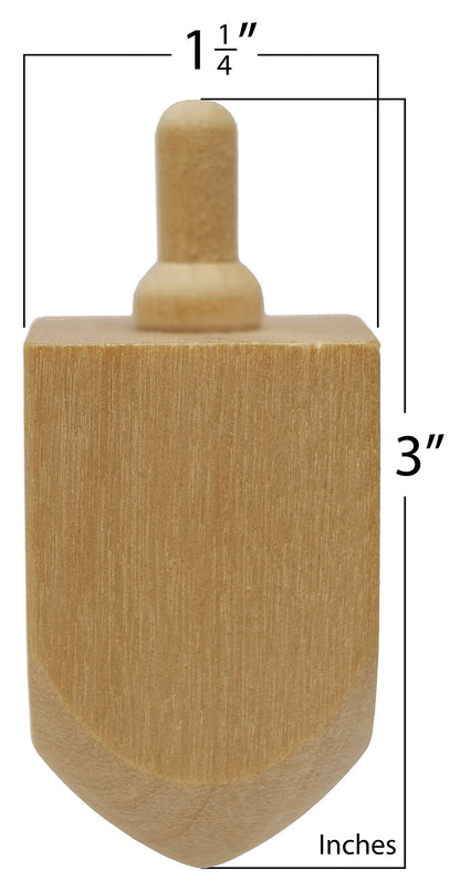 Wooden Dreidels 10-Pack for Hanukkah Celebrations