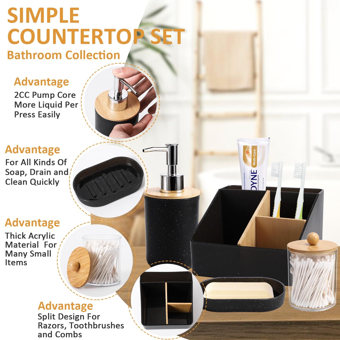 4-Piece Bathroom Accessories Set - BSSN