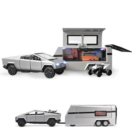 Cybertruck Toy Model Kit with Motorcycle and Sound