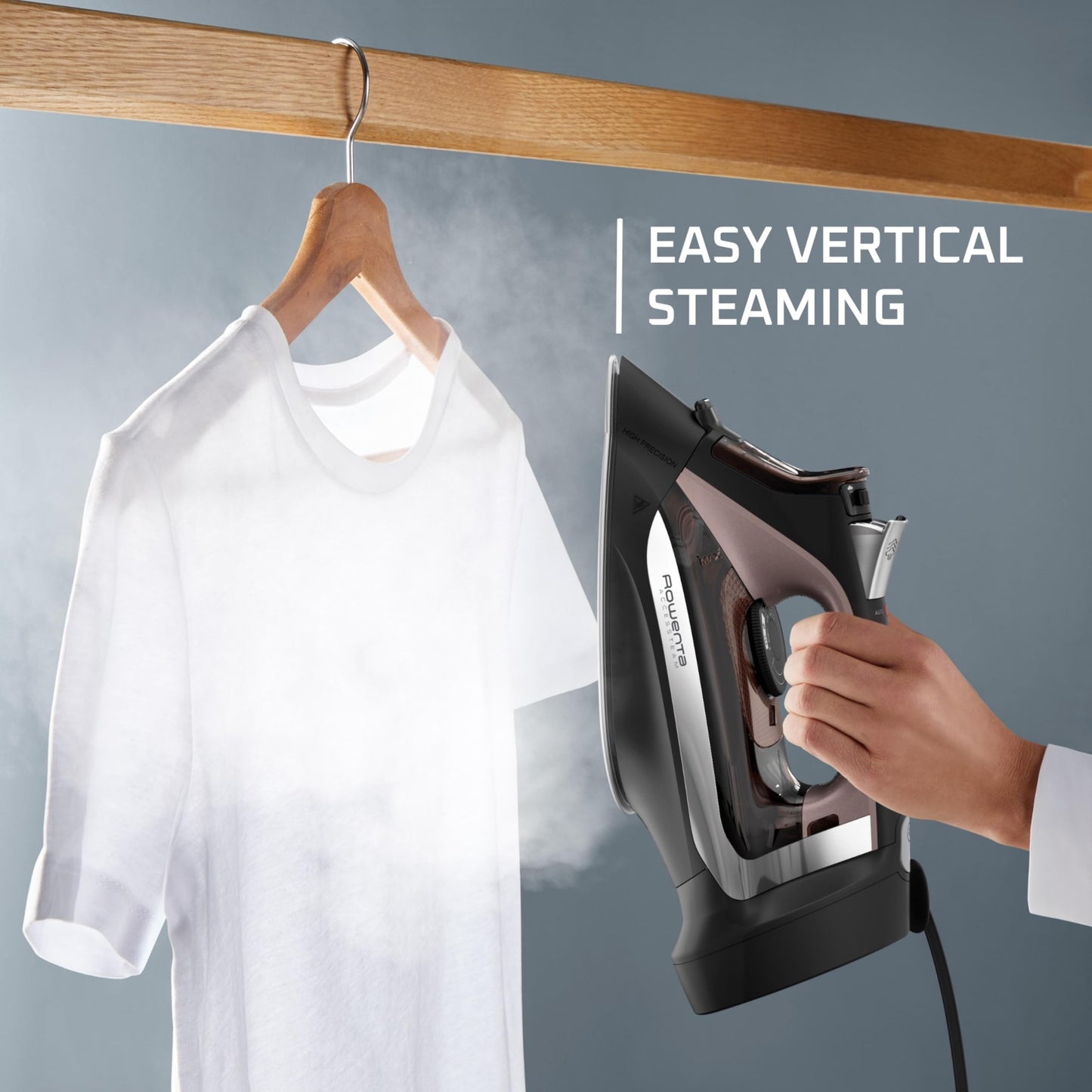 Rowenta Clothes Iron Steamer with Retractable Cord