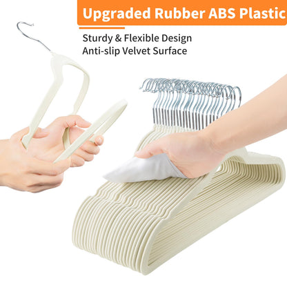 ELONG HOME Velvet Non-Slip Hangers 50 Pack