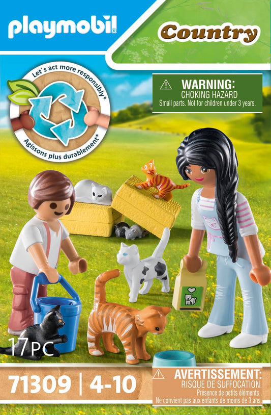 Playmobil Cat Family Toy Set for Kids
