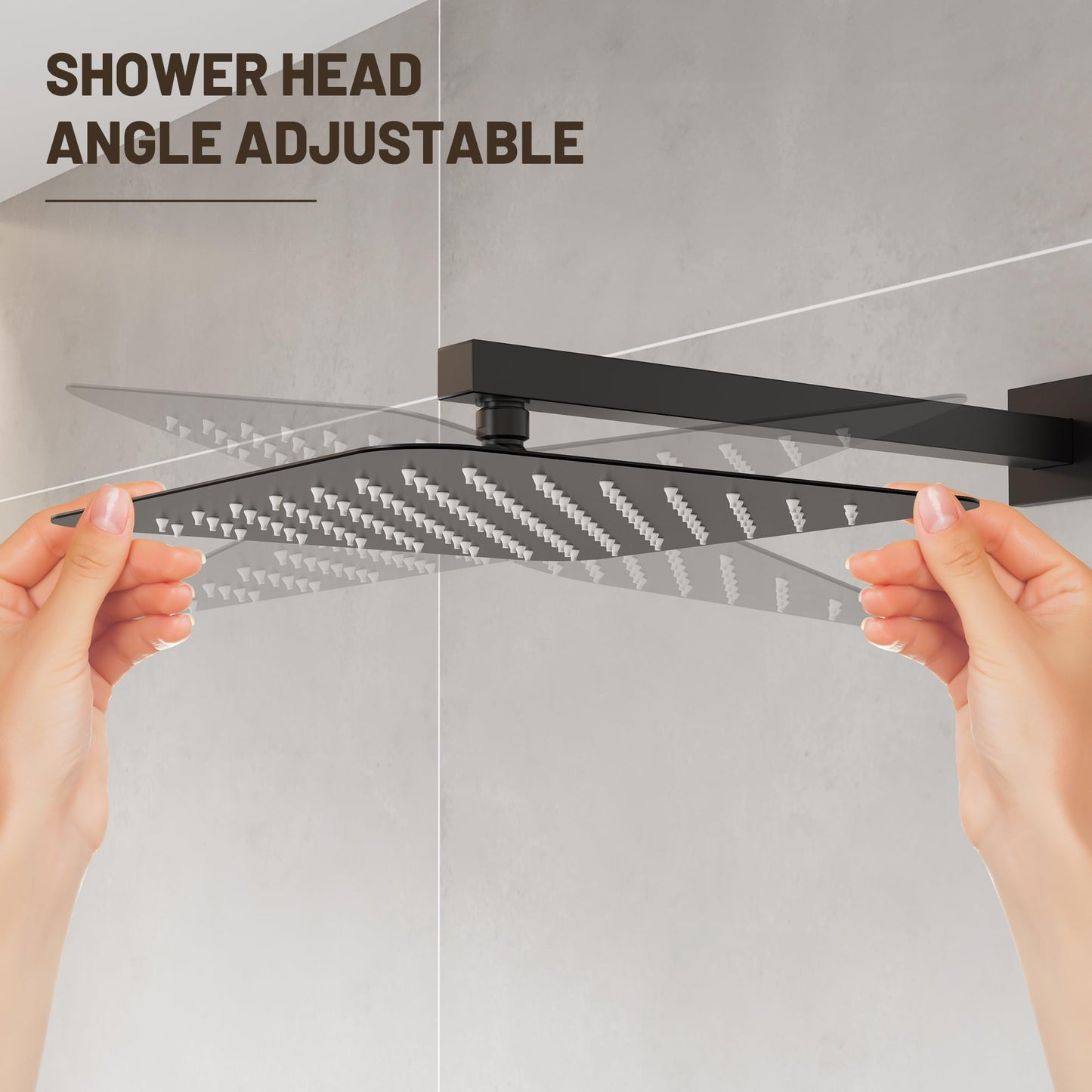 12" Matte Black Rain Shower Head