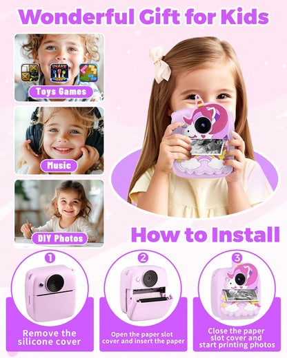 Kids Instant Print Camera for Ages 3-10