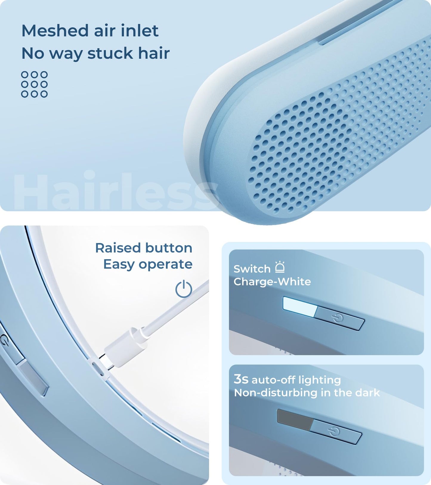 Rechargeable Neck Fan by RANVOO, Hands-Free Cooling