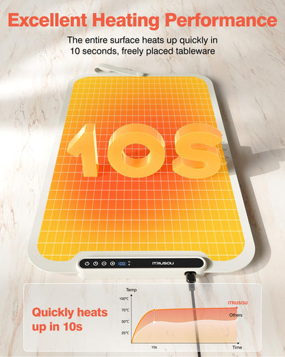 Electric Warming Tray with 7 Temperature Settings