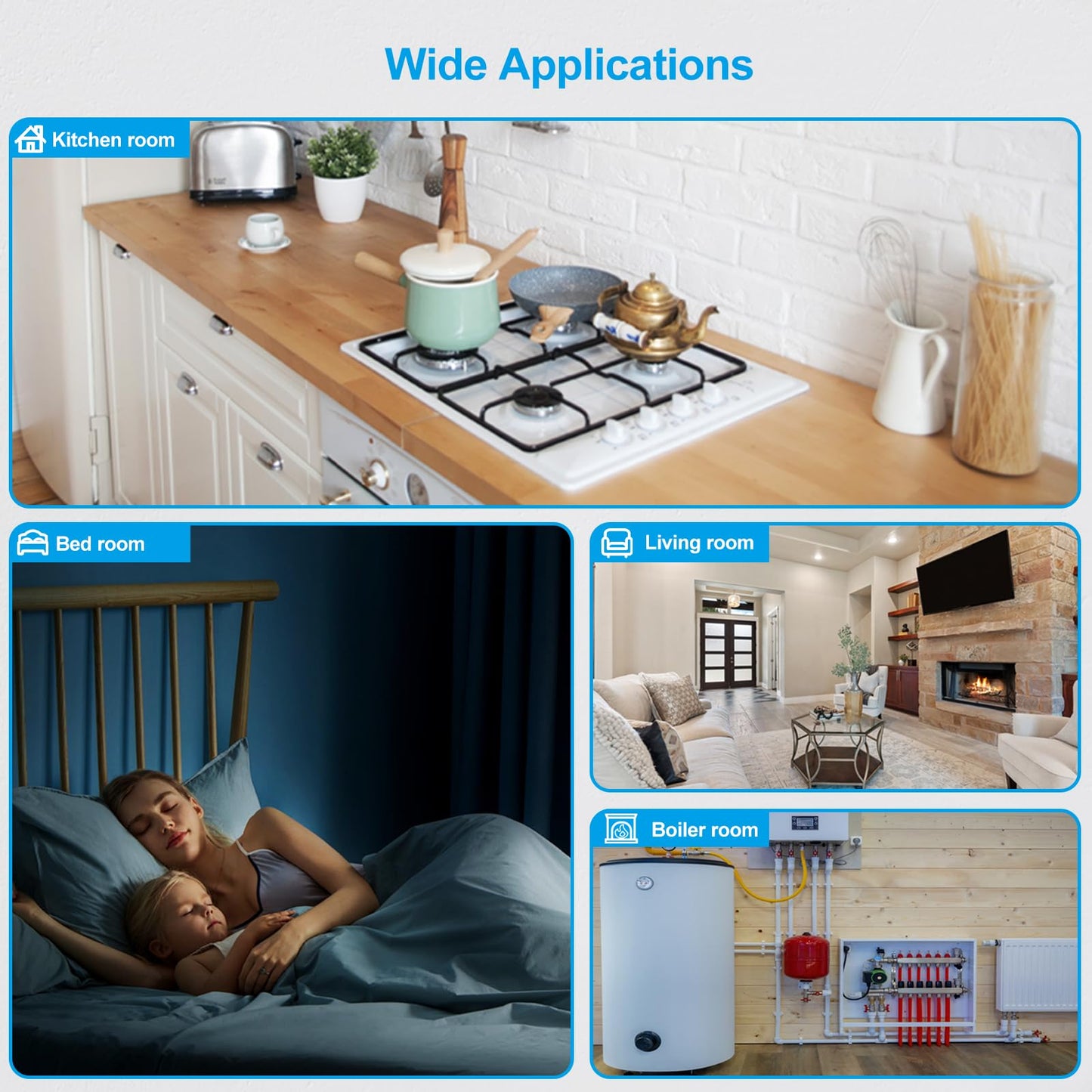 2 Pack Gas Leak Detector for Home Safety