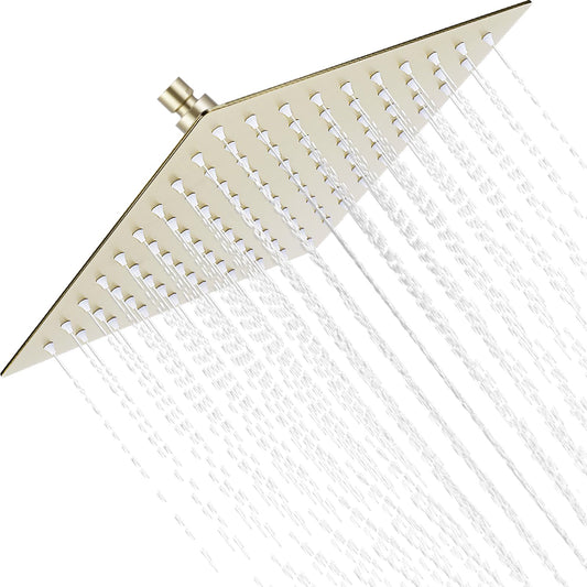 Gold Rain Shower Head with 100 Nozzles