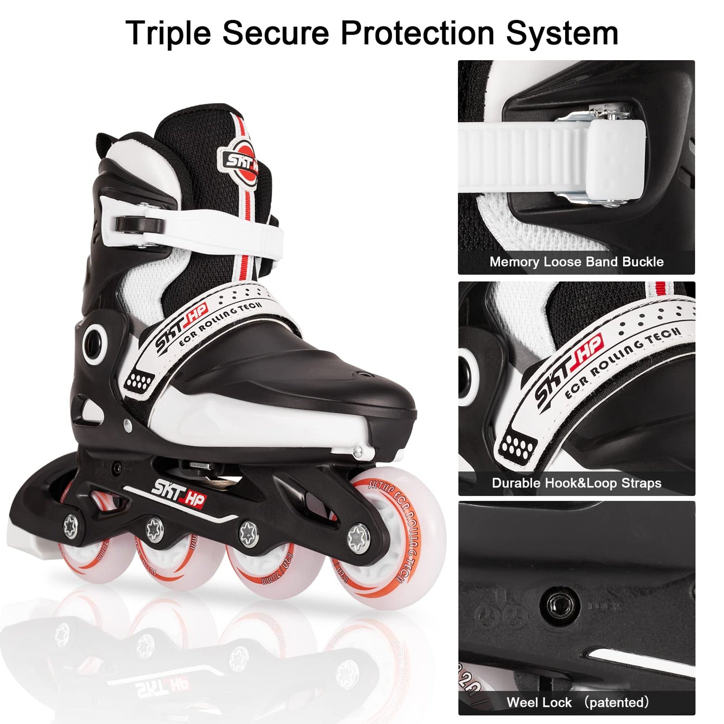 Kids Inline Skates for Girls Roller Blades Boys, Adjustable Inline Skates Kids Roller Blades with Light up Skate Wheels Fun Illuminating Beginner Skating Shoes