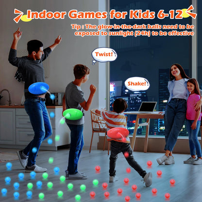 Skirfy Shaking Swing Balls Party Game,3 Pack Floor Game Party Favor Carnival Birthday Game for Kids Adult with 60 Balls, Outdoor Indoor Toys for Boys Girls, 4th of July Games Kids Toys