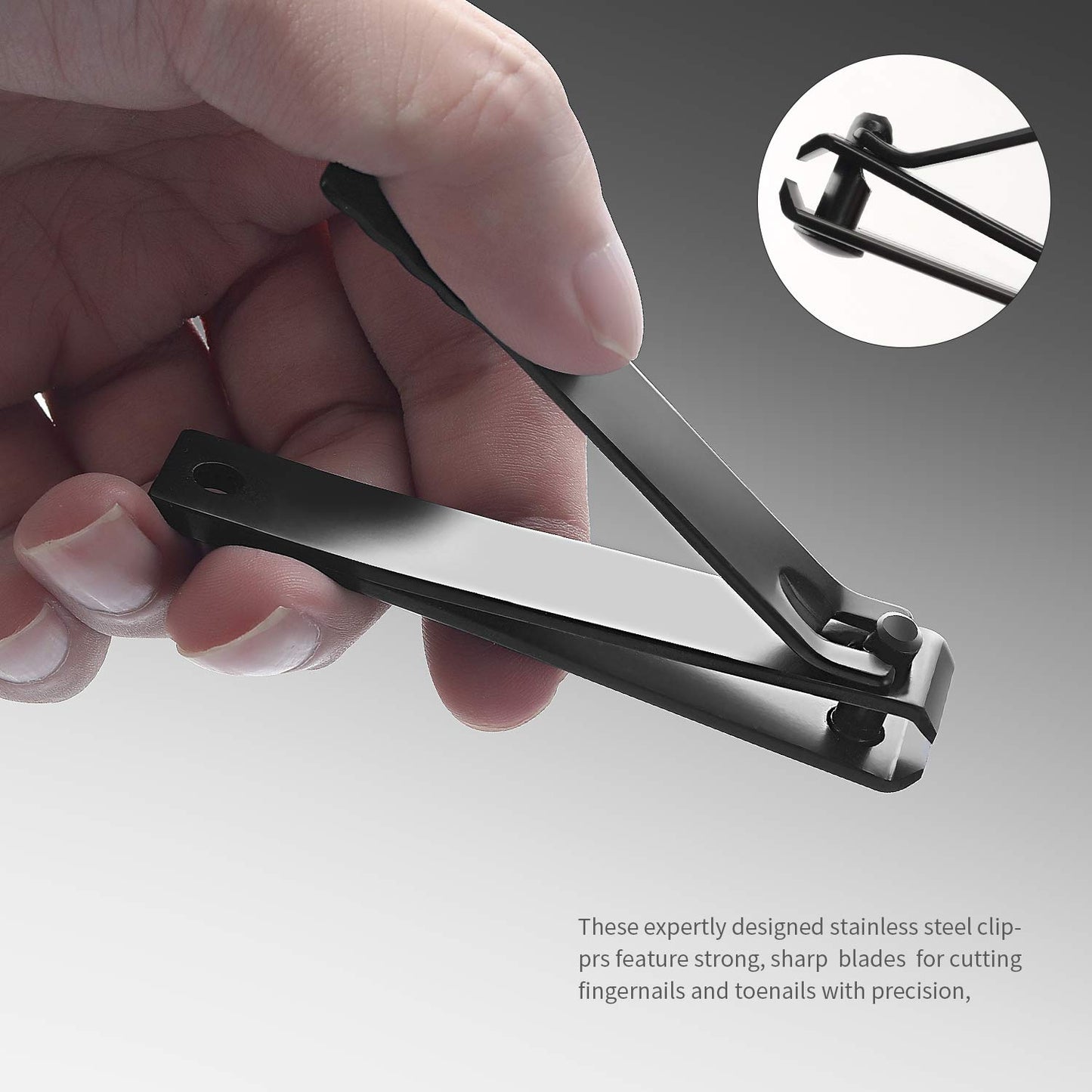 Nail Clippers Set with File in Metal Box