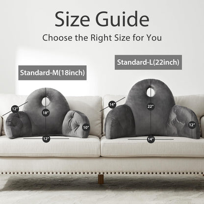 Reading Pillow for Bed with Storage Support