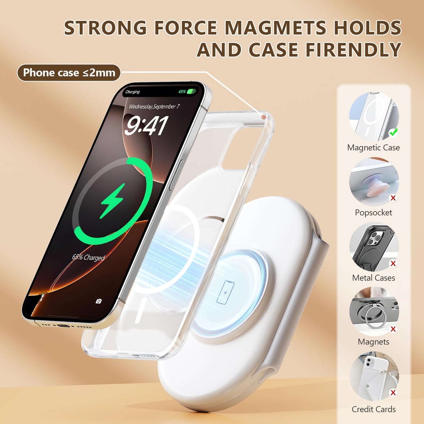 3-in-1 Magnetic Wireless Charger for iPhone & Watch
