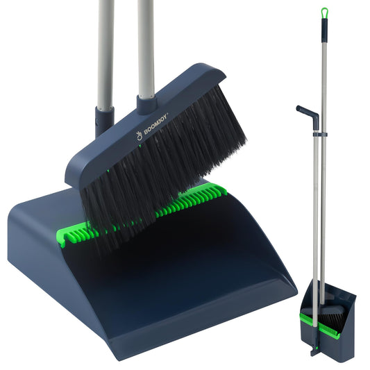 BOOMJOY Adjustable Broom and Dustpan Set