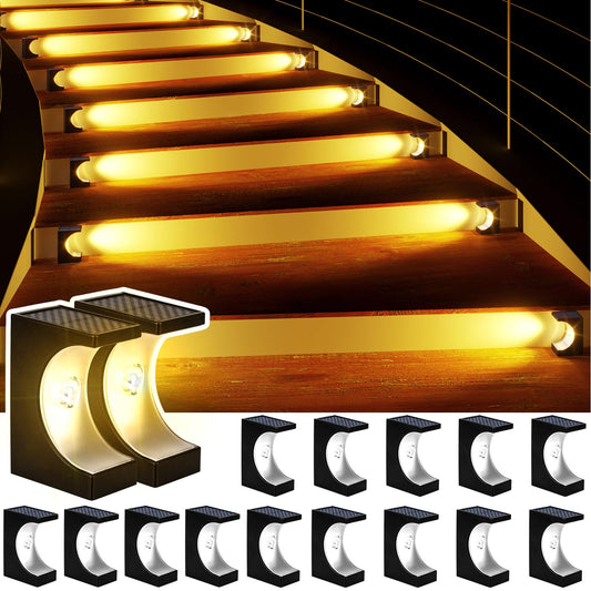 16 Pack JSOT Solar Step Lights for Outdoors