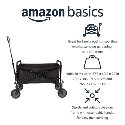 Collapsible Folding Utility Wagon by Amazon Basics