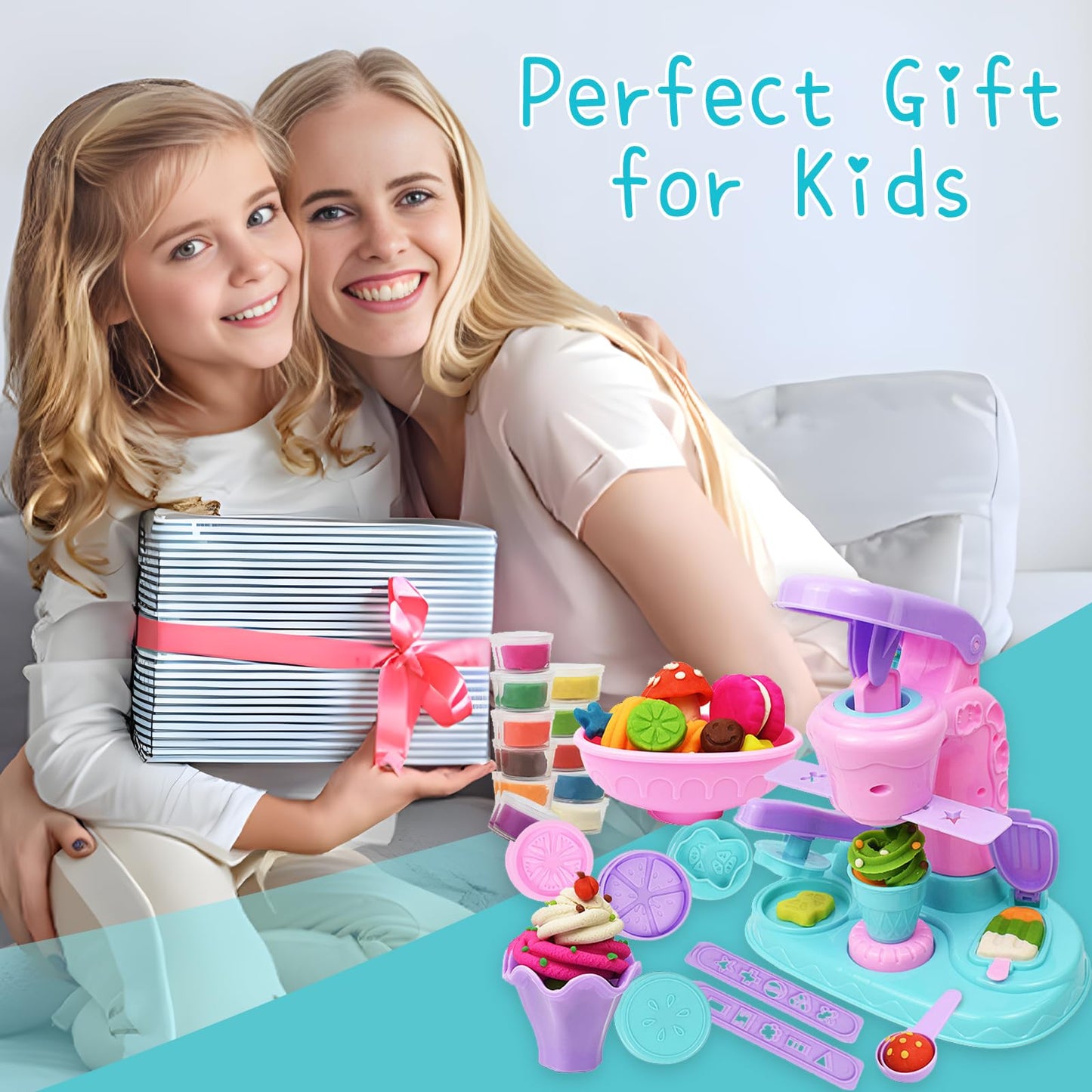 26 PCS Ice Cream Maker Dough Set for Kids