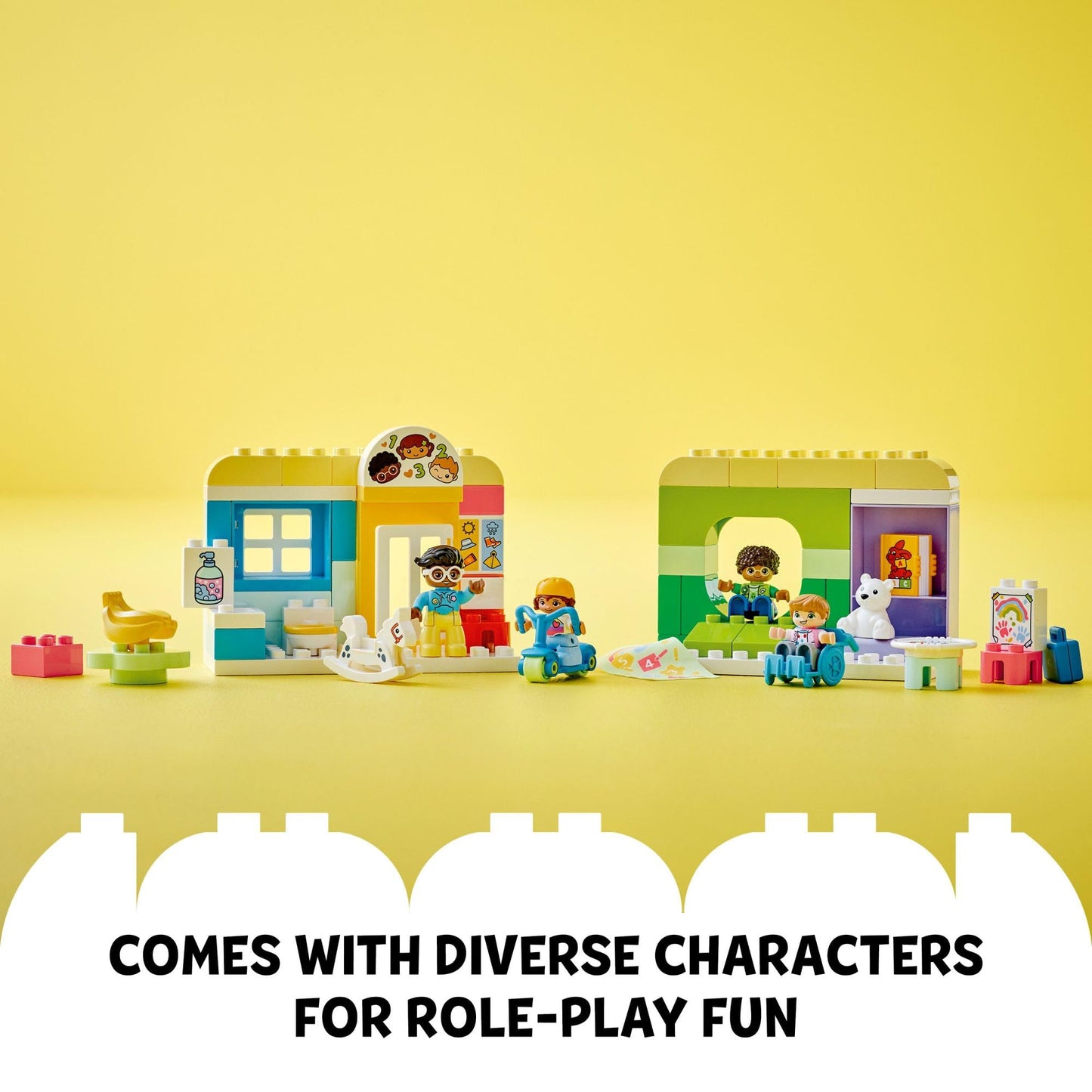 LEGO DUPLO Town Life at The Day-Care Center 10992, Early Childhood STEM Building Toy Set for Toddlers, Boys and Girls That Stimulates Creativity and Hands-on Learning