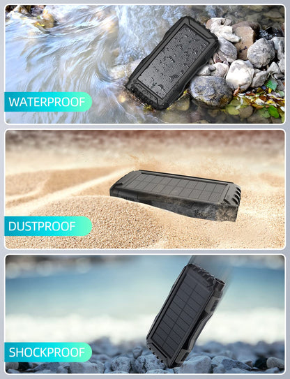 Solar Power Bank 42800mAh with Fast Charging