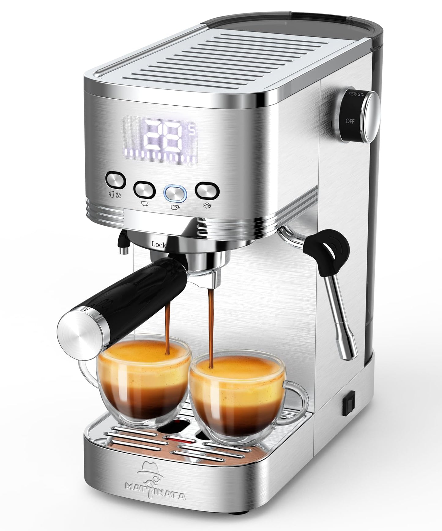 Espresso Machine with Milk Frother and Hot Water
