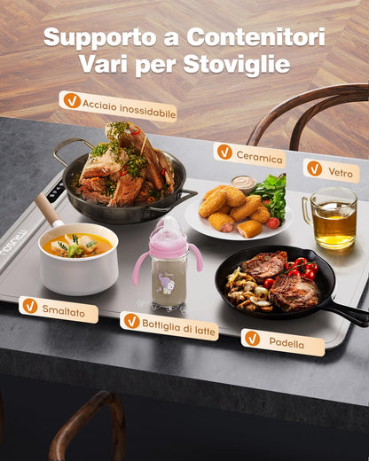 Portable Electric Warming Tray with 3 Settings