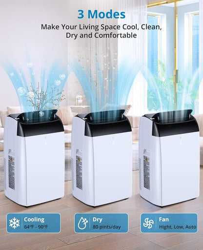 12,000 BTU Portable Air Conditioner with Remote