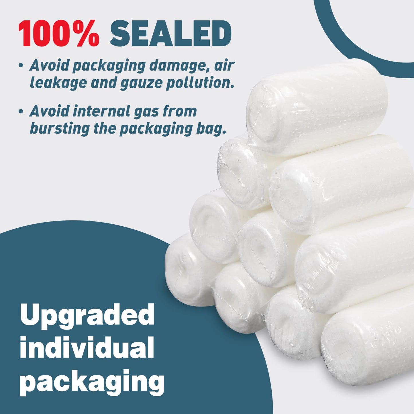 AZEN 20 Pack Premium Gauze Bandage Rolls