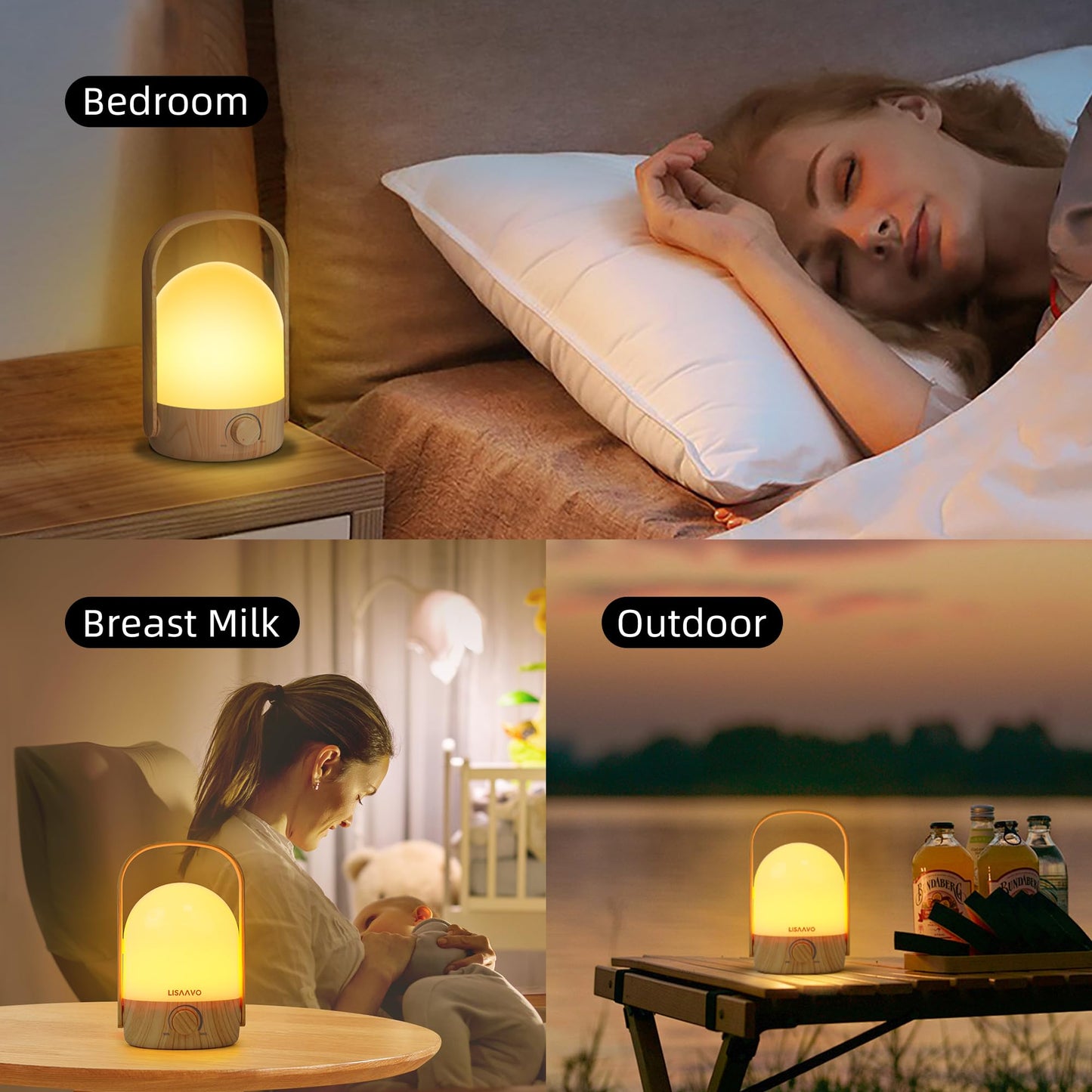 Portable Cordless Rechargeable Bedside Lamp