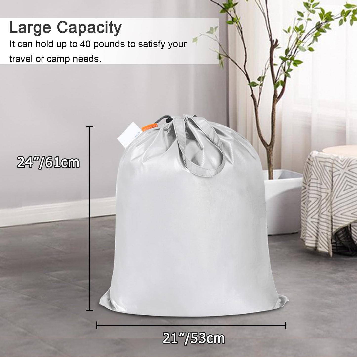 2 Pack Heavy Duty Laundry Bag with Drawstring