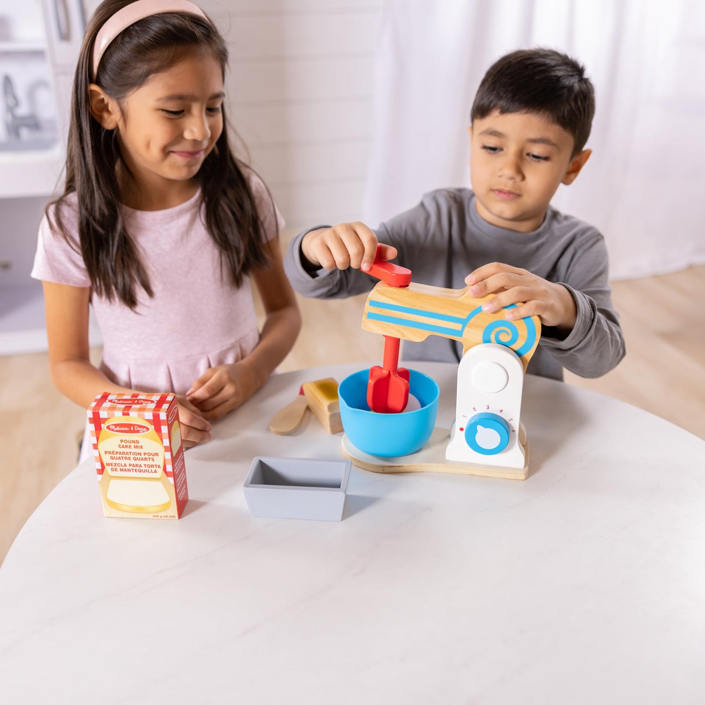 Melissa & Doug Wooden Make-a-Cake Mixer Set
