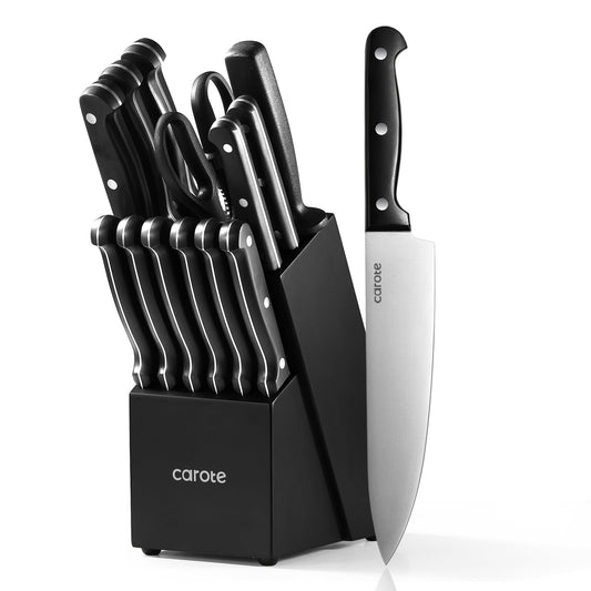 14-Piece CAROTE Stainless Steel Knife Set