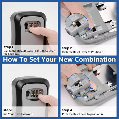 4-Digit Key Lock Box for Home Security
