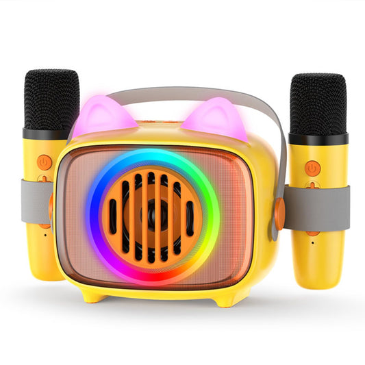 BIGASUO Bluetooth Karaoke Machine with 2 Microphones